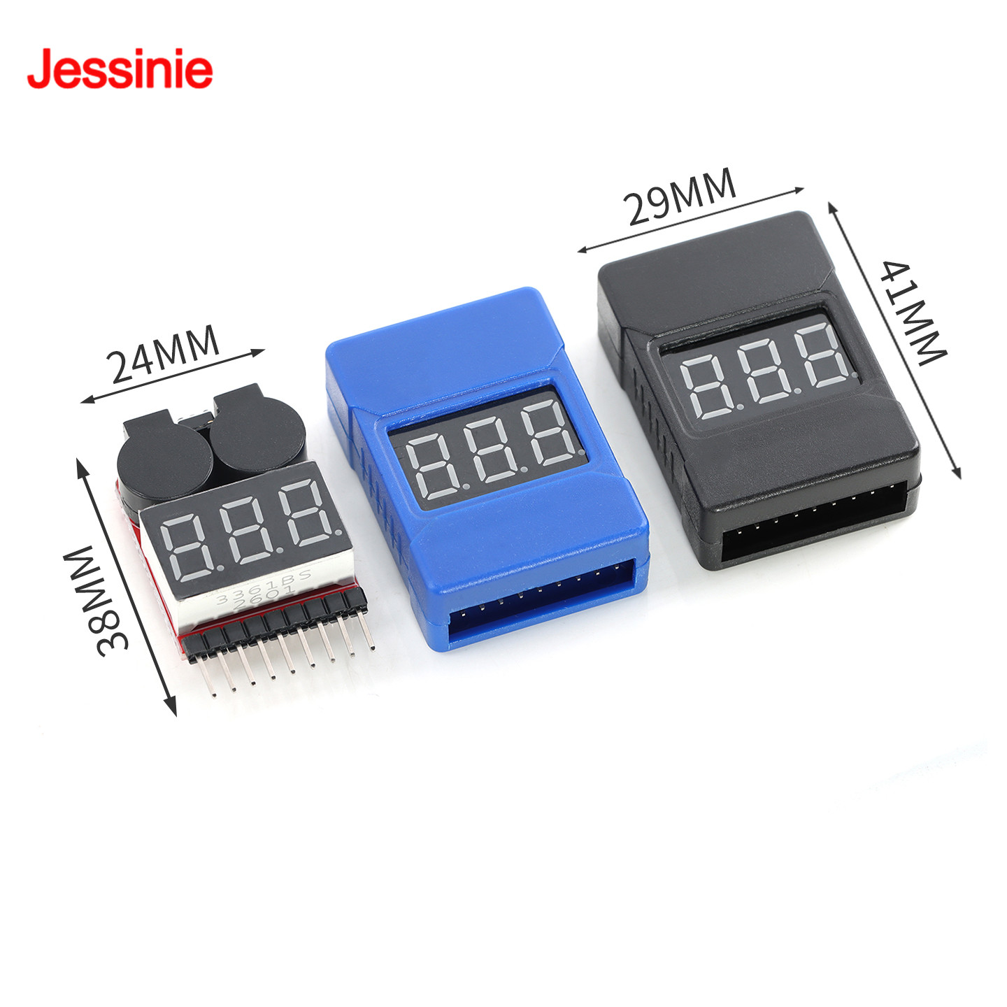Drone Battery Alarm - จอแสดงผลแรงดันไฟฟ้า RC พร้อมสัญญาณเตือนแบตเตอรี่ต่ำ BX100 เครื่องทดสอบ 2-in-1