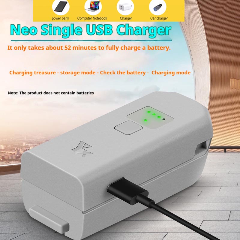 Drone Battery Bag - เครื่องชาร์จแบตเตอรี่ USB แบบสองทิศทางสําหรับ DJI NEO Drone