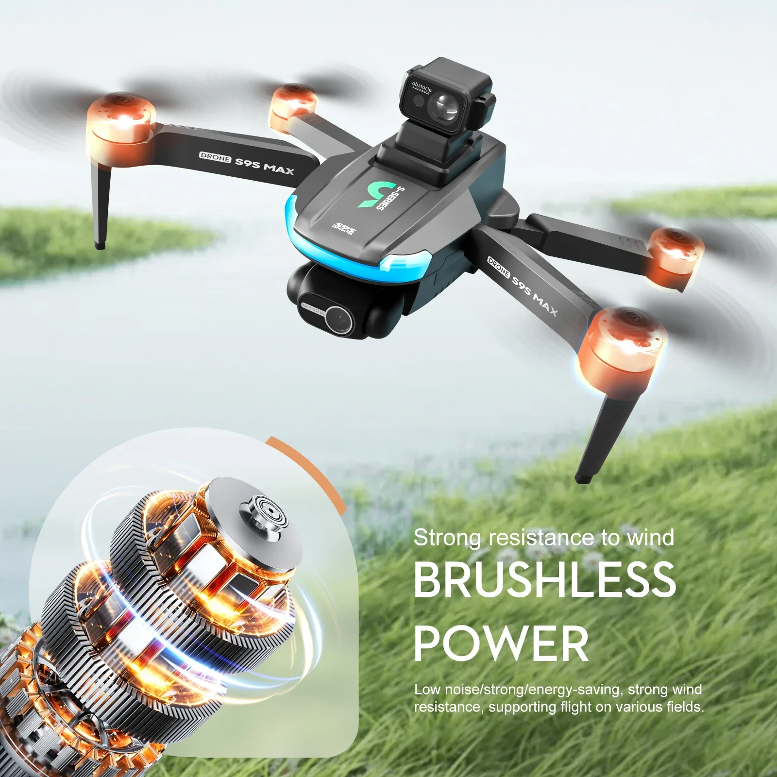 ใหม่S9S MAX MINI Drone 4K 2 แก - Drone Battery Case บทวิจารณ์และราคา