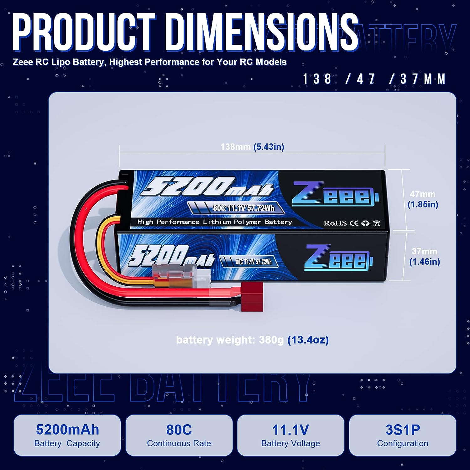 1/2pcs Zeee 3S 5200mAh แบตเตอร - Drone Battery 4S บทวิจารณ์และราคา